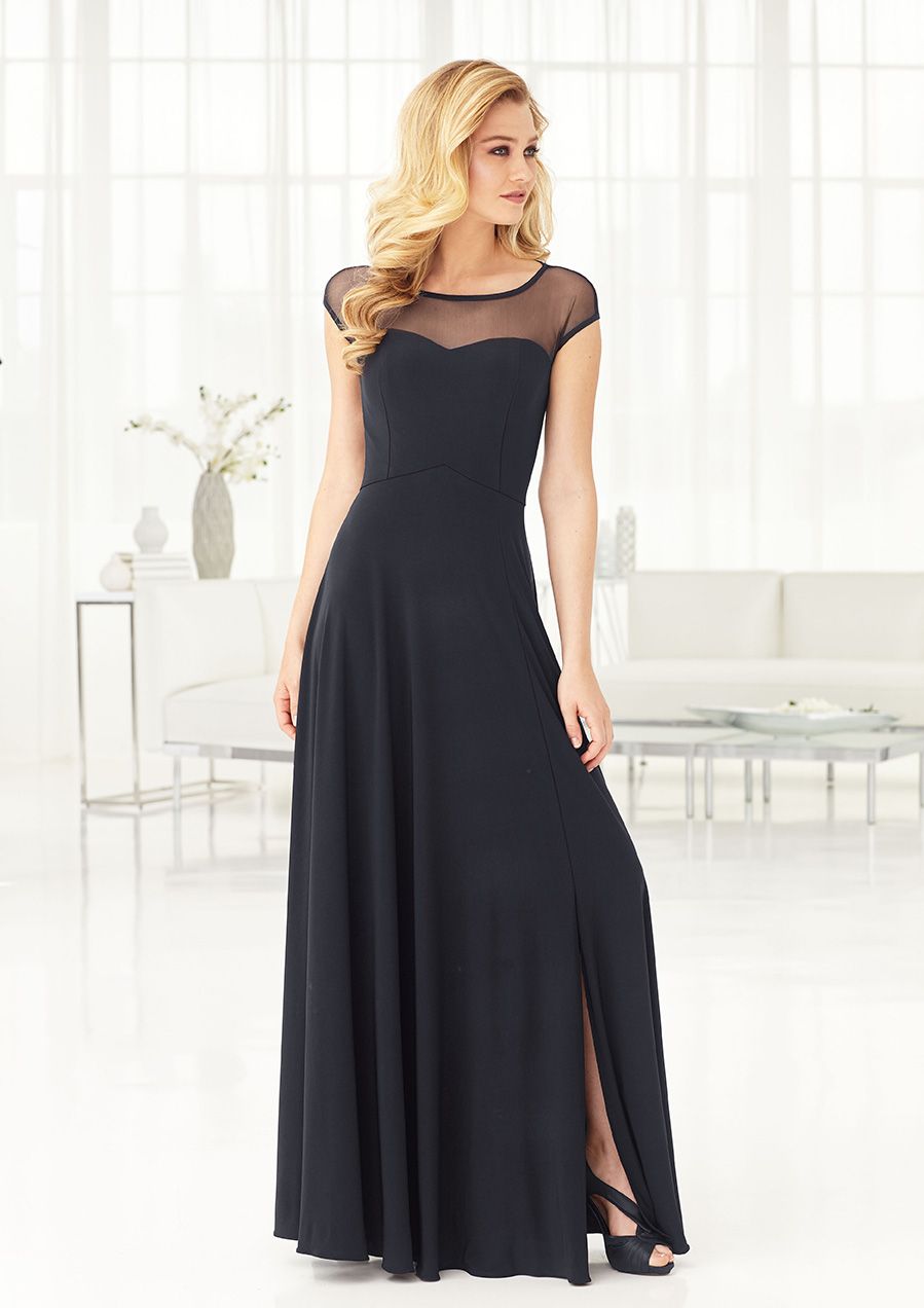 LEGEND FORMAL KNIT AND MESH DRESS BY STAGE ACCENTS