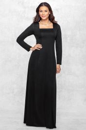 english formal dress Ever-Pretty Plus Size V-Neck Chiffon Empire Waist Formal Evening Gown with Long Sleeves main image 0