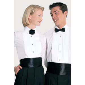 Lay Down Collar Tux Shirt Ladies'